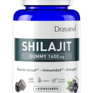 DRASANVI SHILAJIT GUMMY 1600 MG + ASHWAGANDHA SABOR MIRTO 60 GUMMIES